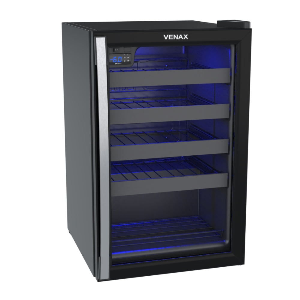 Adega Piubella 100 para 24 Garrafas Preto Venax 127v