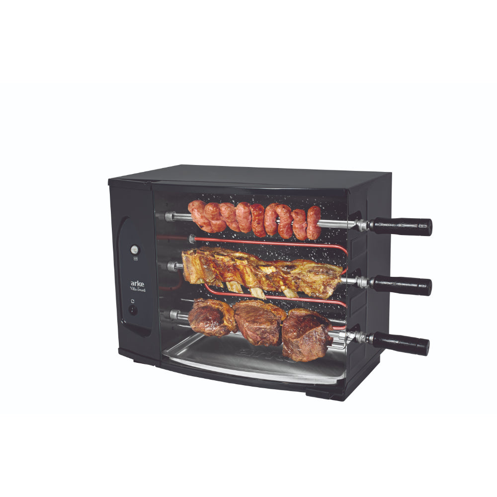 Assador Elétrico Arke Cattiva Smart 03 Rotativo com 3 Espetos e Alta Resistência 110V - 5288