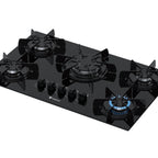 Cooktop 5 Bocas Venax Arena Preto/Preto Gas GLP Bivolt