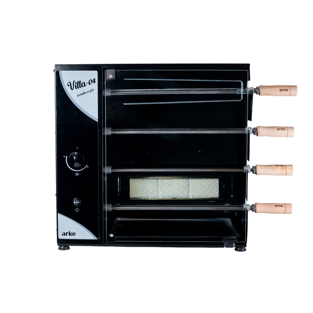 Assador a Gás Arke Vitta-04 Rotativo Compacto com 4 Espetos 220V GN - 5297