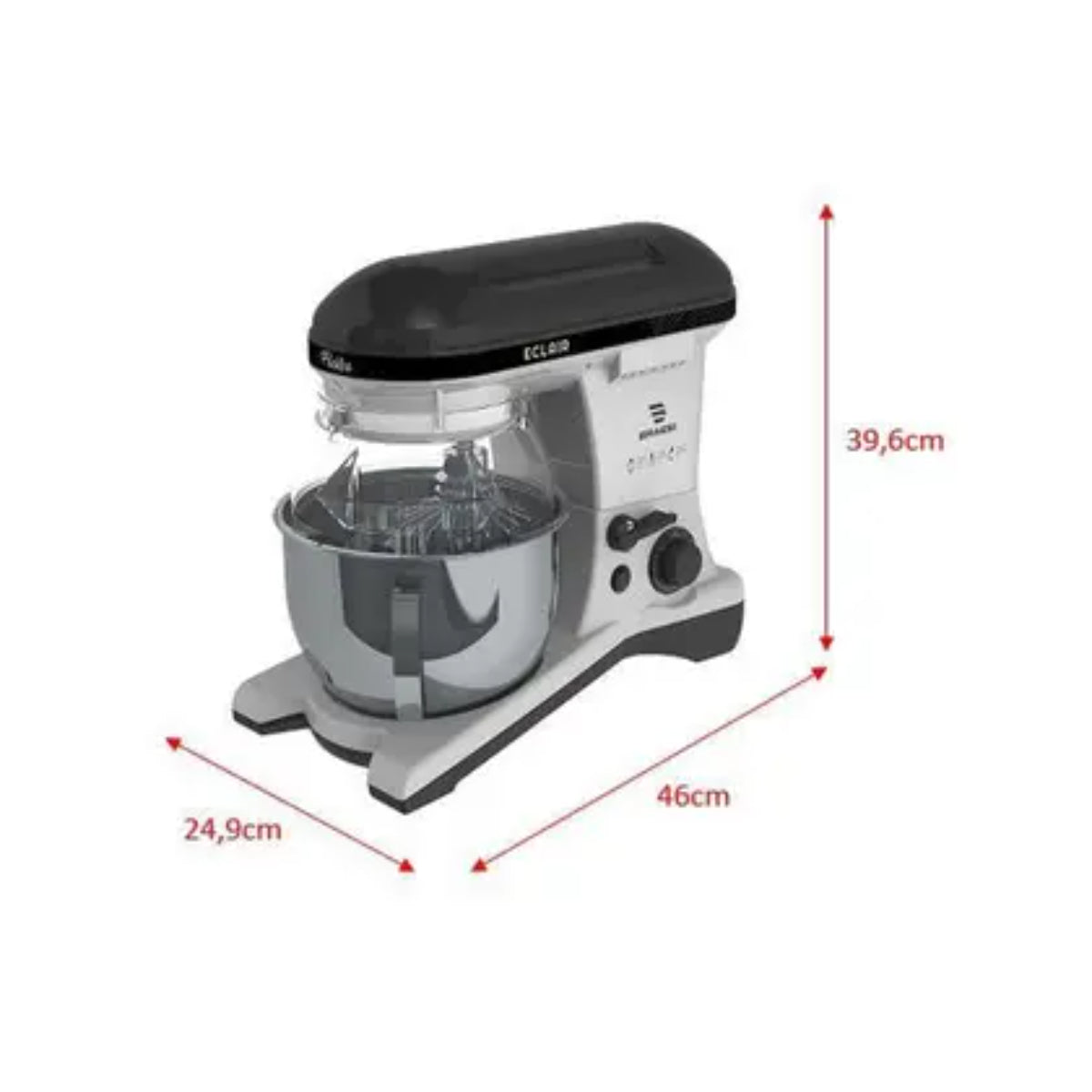Batedeira Planetária Braesi Alta Eficiência Preto Bivolt - BP-500