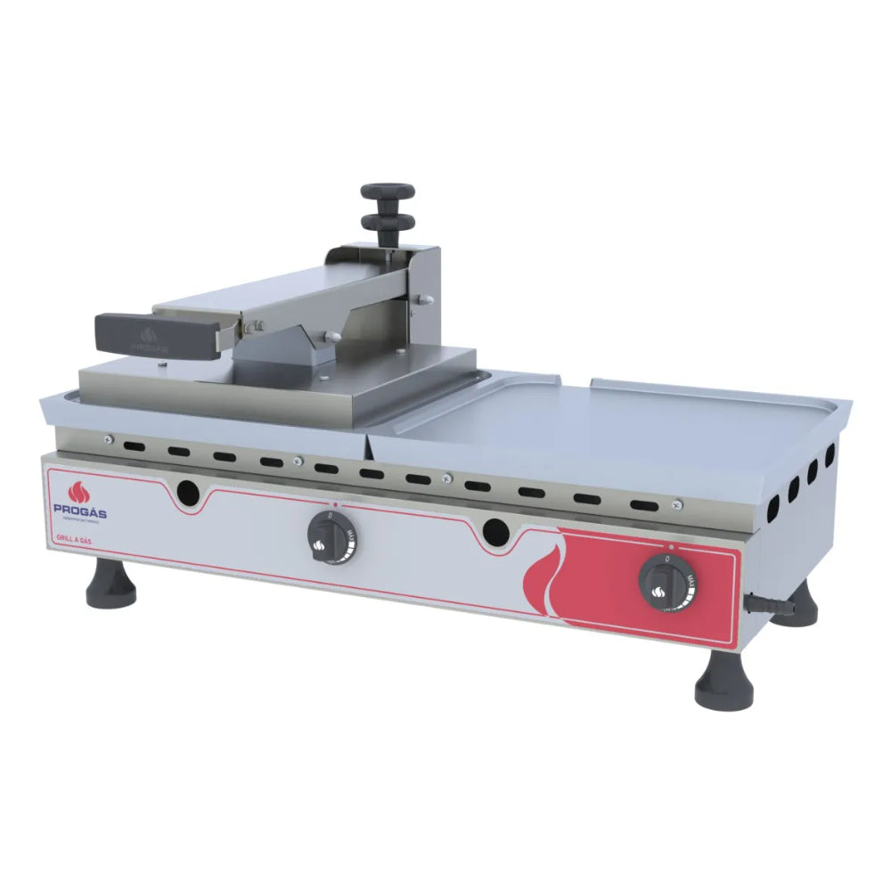 Chapa Sanduicheira Progás C/ Prensa Gás Alumínio 70cm  - PRA-700G