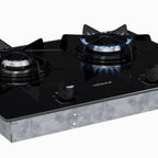 Cooktop Linear 2 Bocas Venax Arena Preto Gas GLP Bivolt