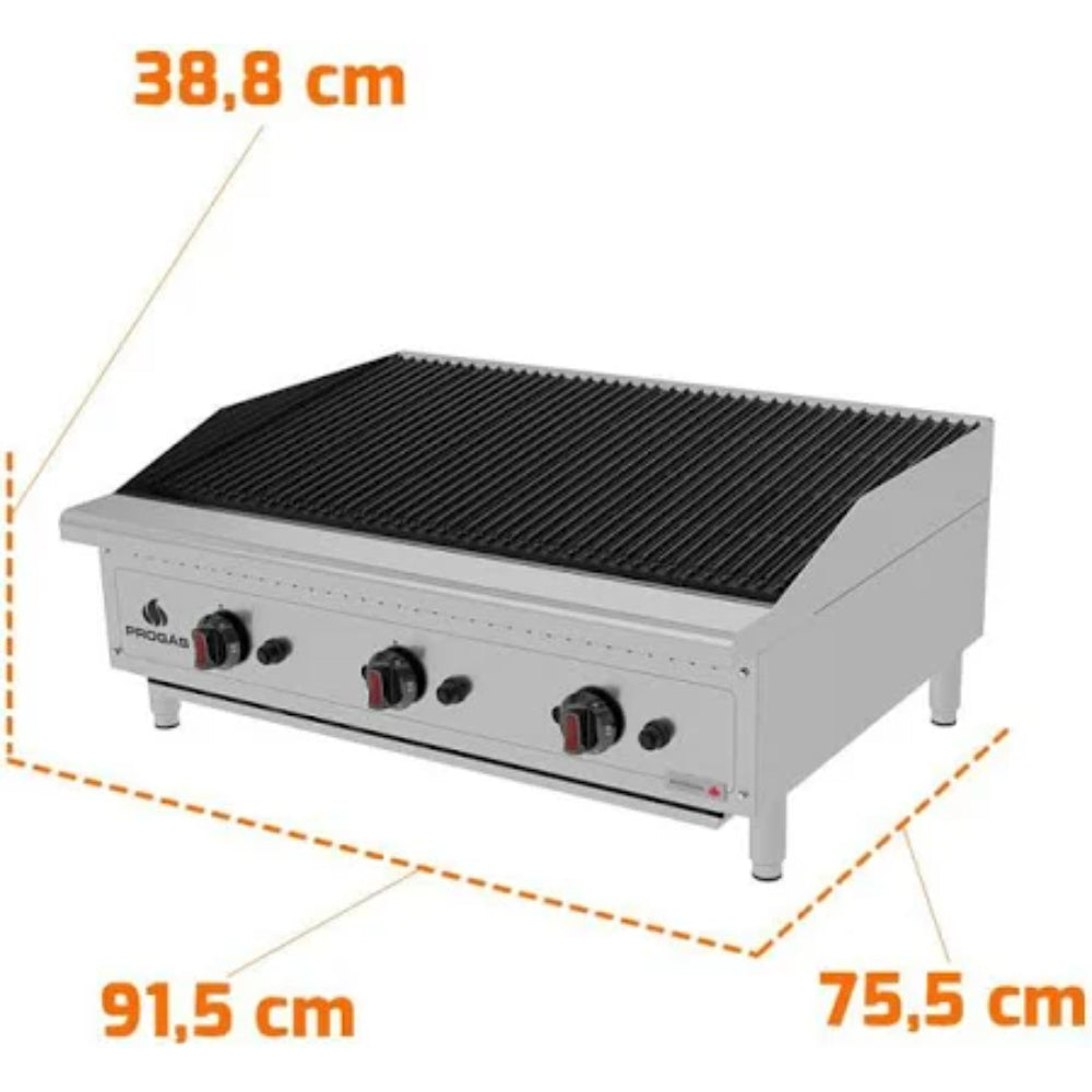 Chapa Profissional Progás 90 cm em Aço Inox - PRO-90CH