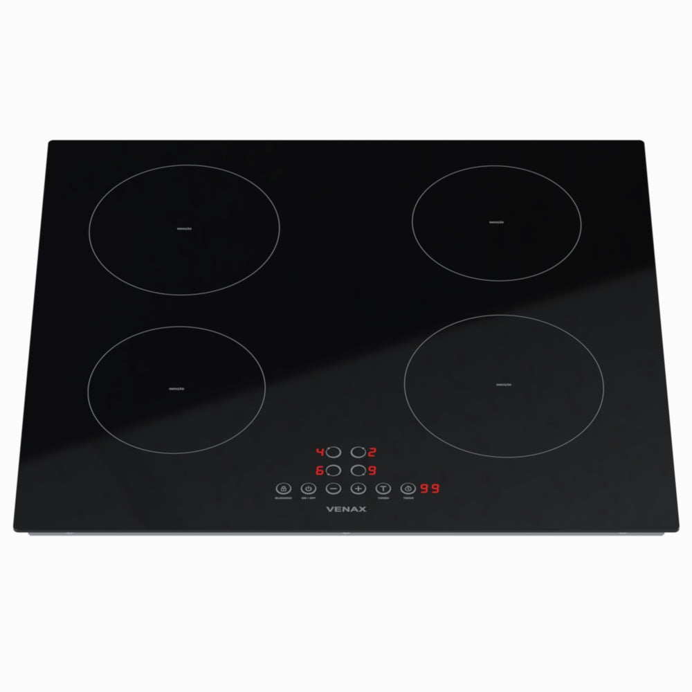 Cooktop de Inducao 4 Bocas Venax Eclipse Preto 220v