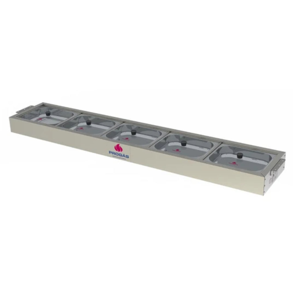 Buffet Frio Progás 5 Cubas com Tampa de Vidro -PRBF-50GN