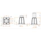 Conjunto Sapata Regulável Reality com Ponteira Oitavada 100mm Cinza