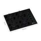 Cooktop 4 Bocas Venax Arena Preto/Preto Gas GLP Bivolt