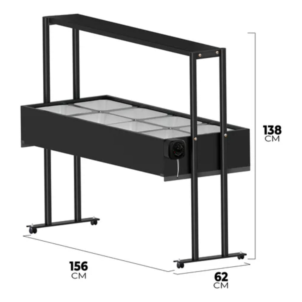 Buffet Self Service Térmico Aquecido 8 Cubas Com Tampa 220v