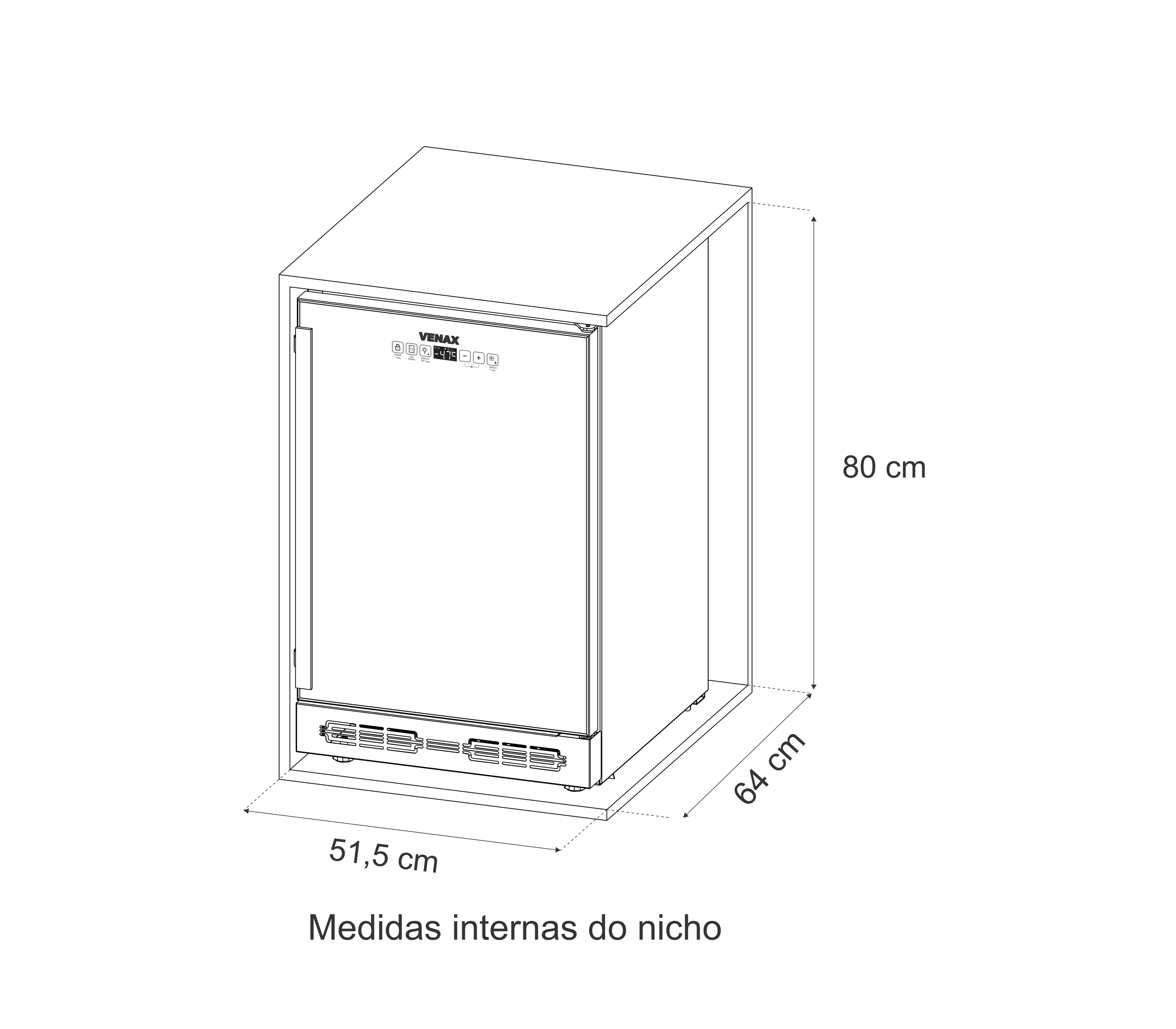 Cervejeira Top Light-In Touch 100 Preto Fosco 127v Invertida