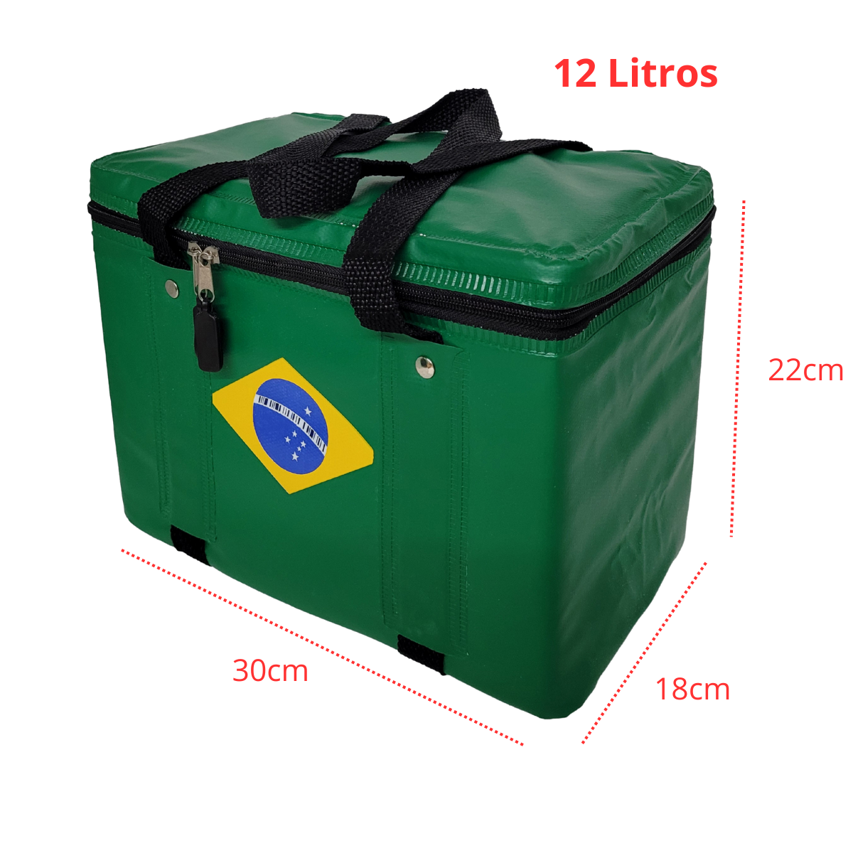 Bolsa Térmica Porta Marmita Lanche Bebidas Brasil 12litros