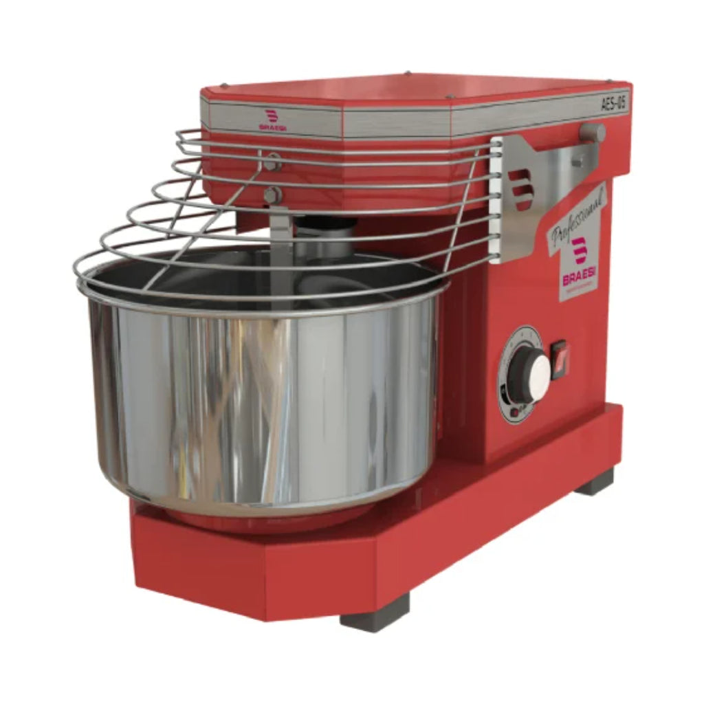 Amassadeira Espiral Braesi 5kg Potência robusta Alta Durabilidade Industrial Vermelho - AES-05 BIV