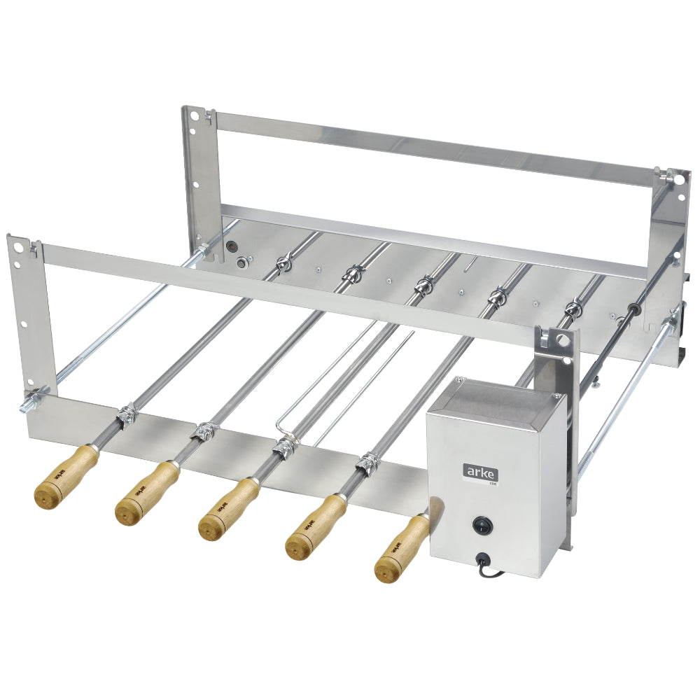 Churrasqueira Rotativa Inox Simples Arke CRIS-05 5 Espetos Compacta e Funcional - 5248