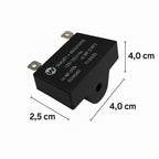 Capacitor de Partida Wanke para Motor da Lavadora Original Preto – 99910198