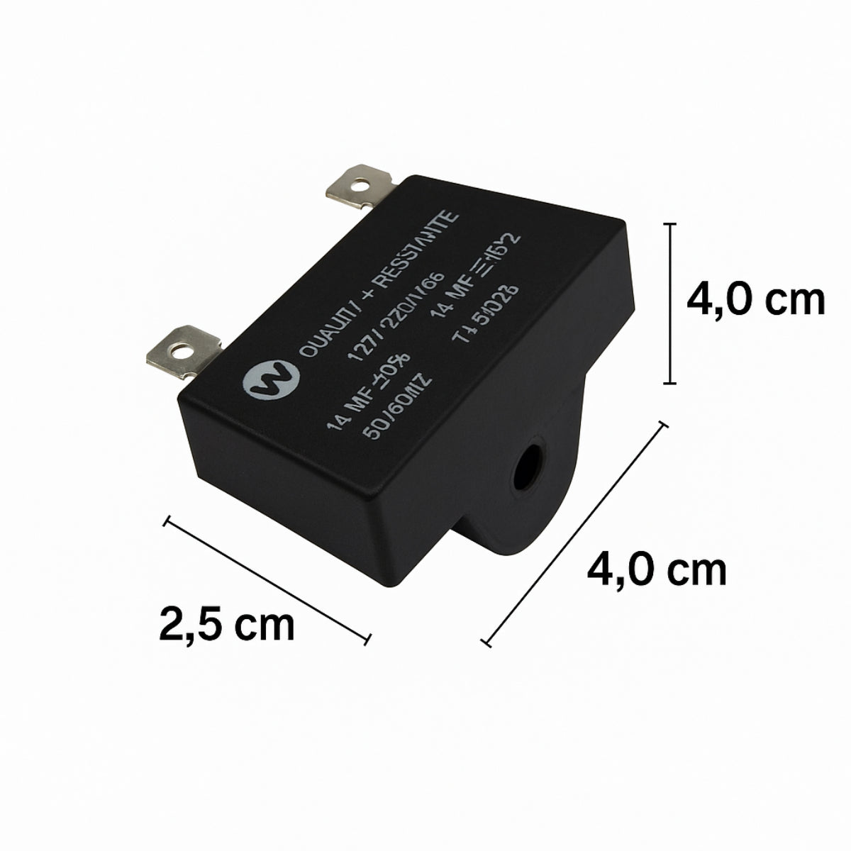 Capacitor de Partida Wanke para Motor da Lavadora Original Preto – 99910198