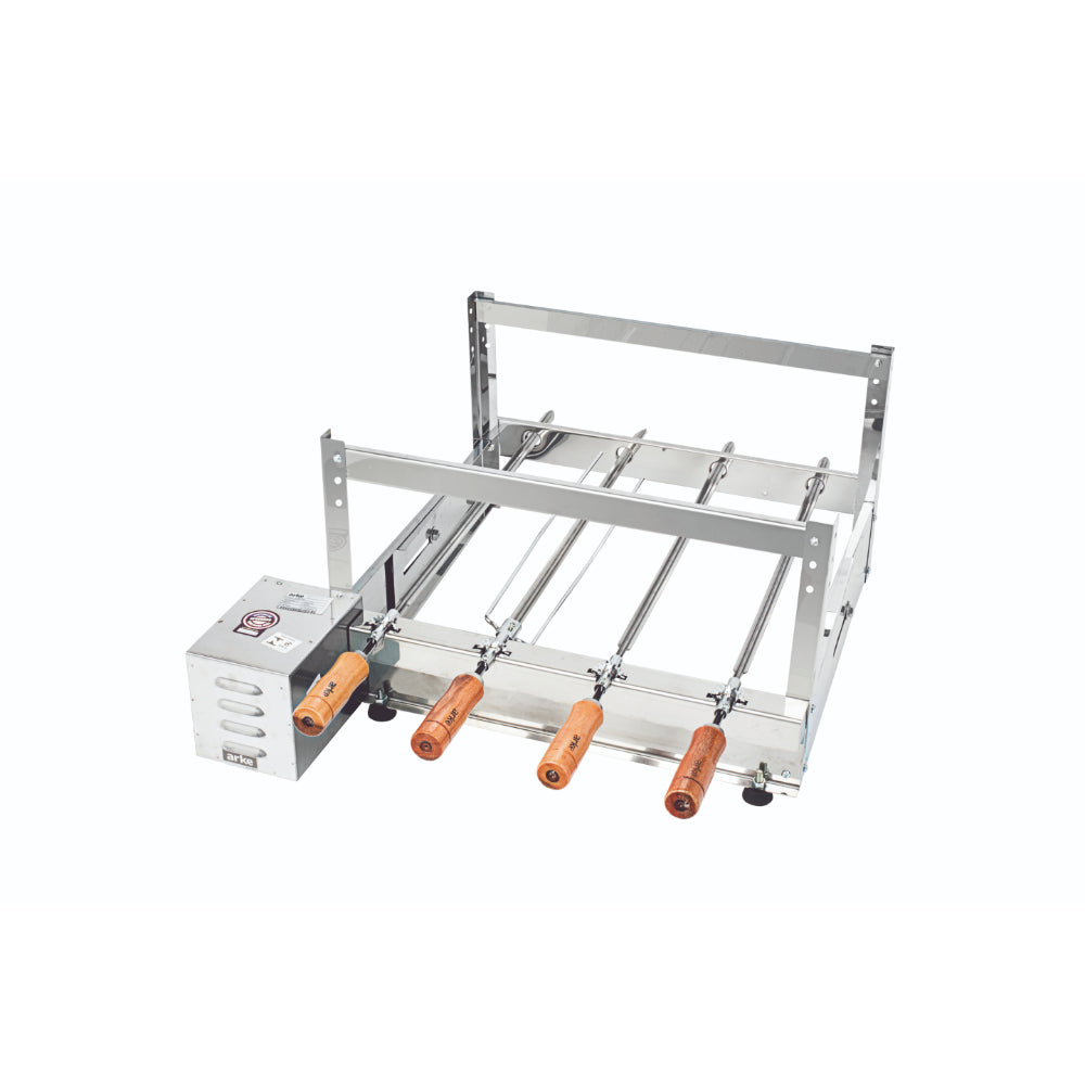 Churrasqueira Rotativa Gira Bem Inox Arke GBI 04 Espetos Desmontável e Compacta – 13-1