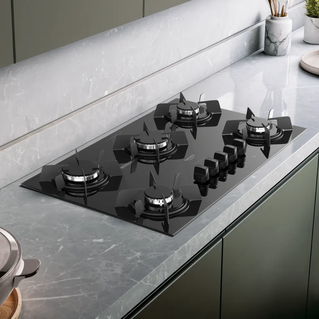 Cooktop 5 Bocas a Gás Dako Pratiko Preto