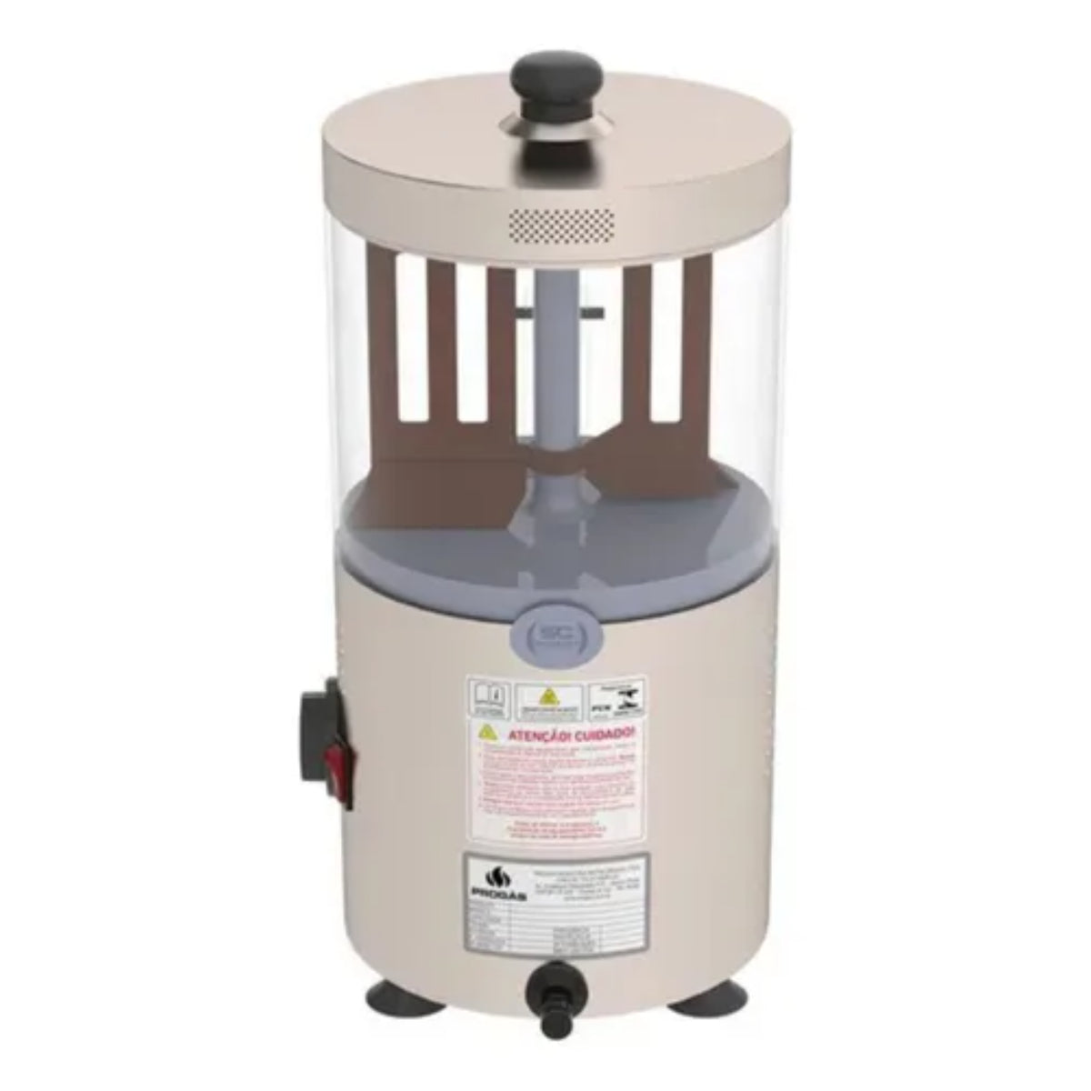 Chocolateira Chocopró 3L  Prógas Estrutura Aço Inox Duplo Termostato 220V