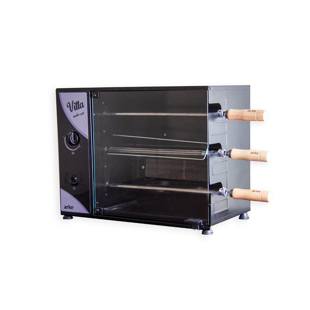 Assador a Gás Arke Vitta-03 Rotativo Econômico e Eficiente 3 Espetos 220V GLP - 5292