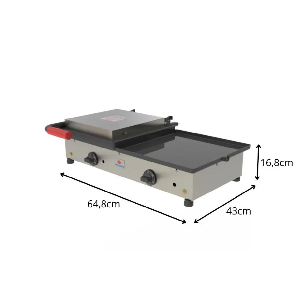 Chapa Sanduicheira Elétrica Progás com 1 Prensa 70cm 220V - PR-700ENEW