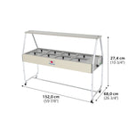 Buffet Térmico Progás 8 Cubas Tampas de Vidro 127v -PRB-08GN