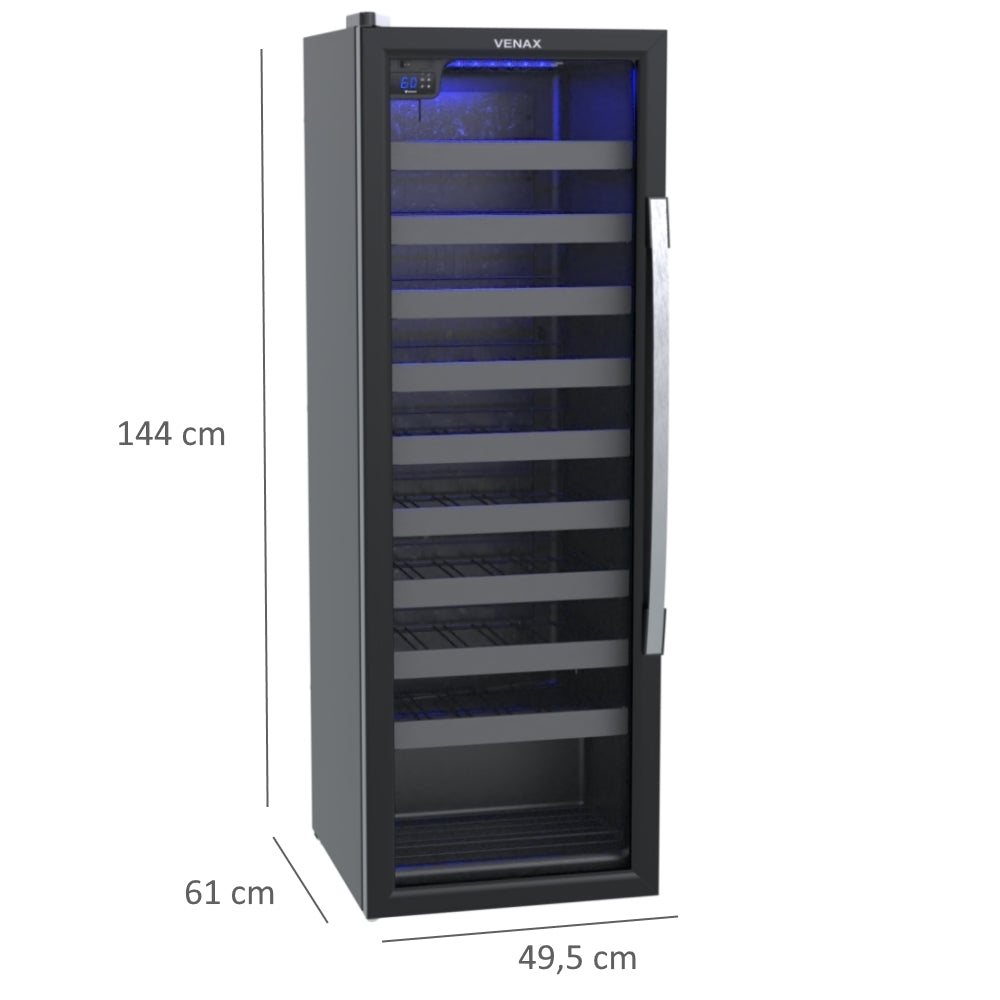 Adega Piubella 200 Preto 50 Garrafas Porta Invertida 220v
