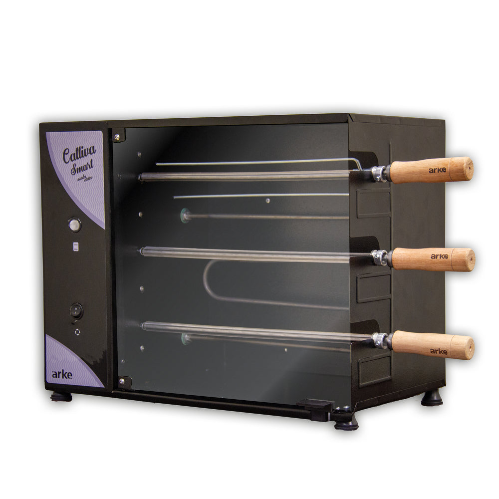 Assador Elétrico Arke Cattiva Smart 03 Rotativo com 3 Espetos e Alta Resistência 220V - 5289