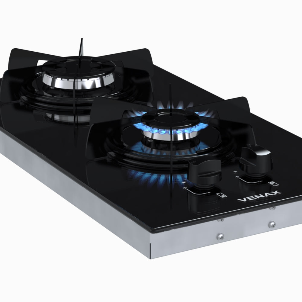 Cooktop 2 Bocas Venax Libero Preto Gás GLP Bivolt