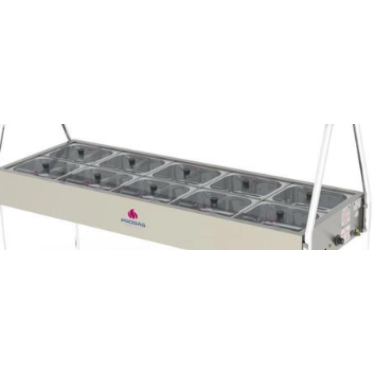 Buffet Térmico Progás Self Service 10 Cubas c/Tampas de Vidro 220V - PRB-10GN