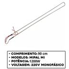Resistencia Evaporador Mipal Mi18/25/31  220v 90cm  1200w