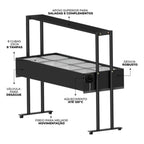 Buffet Self Service Térmico Aquecido 8 Cubas Com Tampa 127v