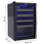 Adega Piubella 100 Preto 24 Garrafas Porta Invertida 220v