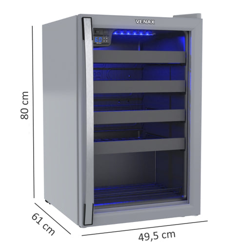 Adega Piubella 100 para 24 Garrafas Grafite Venax 127v