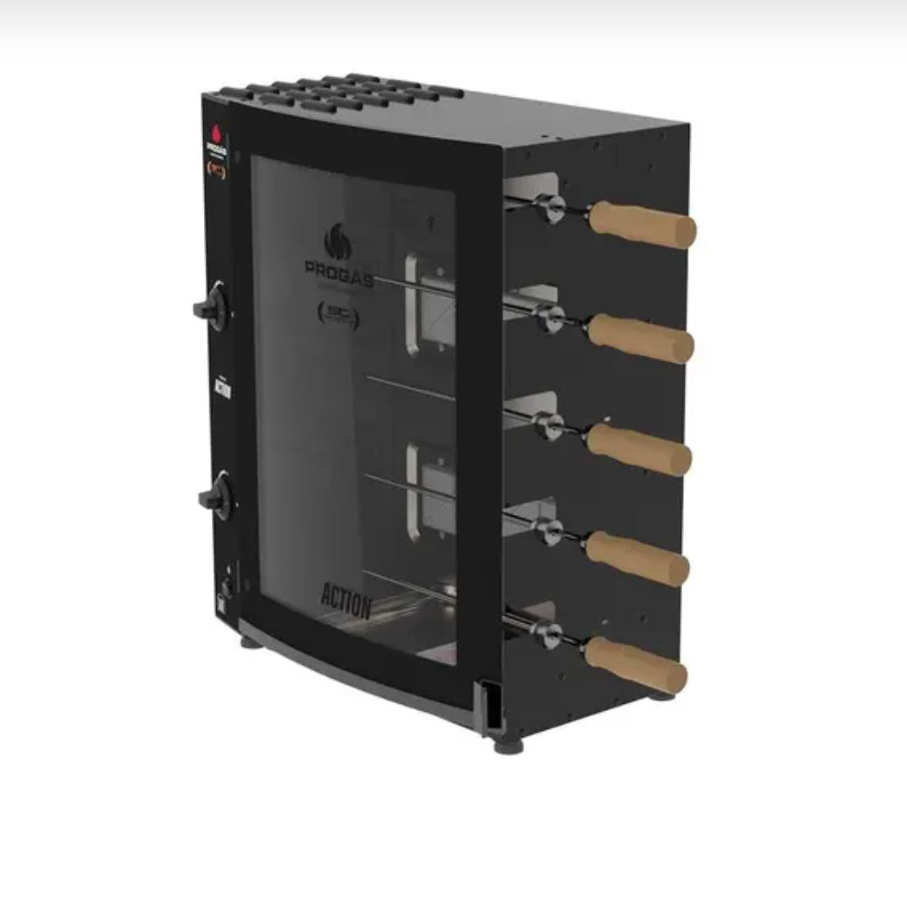 Churrasqueira Elétrica Progás Inox 5 Assadeiras Bivolt Action – PRAC‑05I