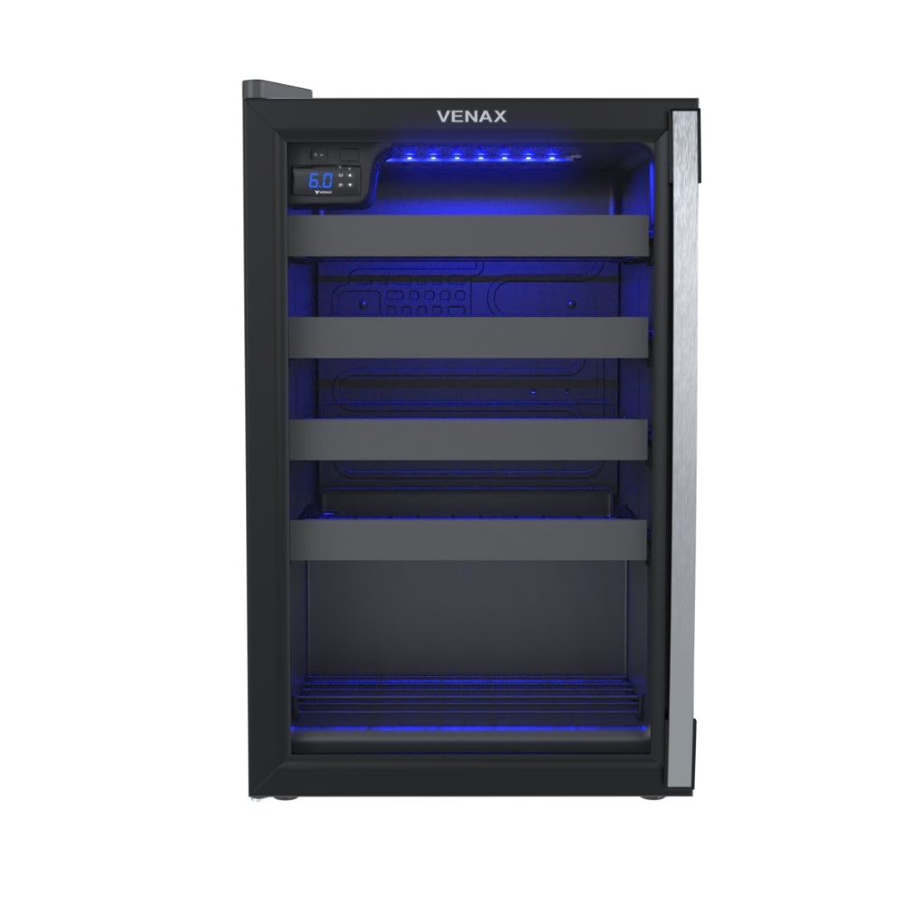 Adega Piubella 100 Preto 24 Garrafas Porta Invertida 220v
