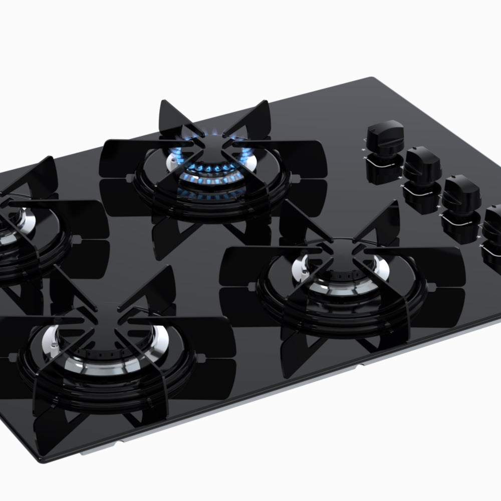 Cooktop 4 Bocas Venax Volare Preto Gás GLP Bivolt