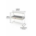 Buffet Térmico Progás 6 Cubas Tampas de Vidro PRB-06GN 220V