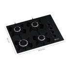 Cooktop 4 Bocas Venax Volare Preto Gás GLP Bivolt
