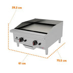 Chapa Profissional Progás 60 cm em Aço Inox - PRO-60CH