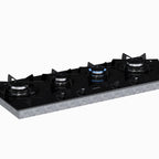 Cooktop Linear 4 Bocas Venax Arena Preto Gas GLP Bivolt
