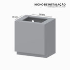 Cooktop Linear 2 Bocas Venax Arena Preto Gas GLP Bivolt