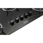Cooktop Realce 5 Bocas Vidro 6mm Acendimento Automático Elegância e Desempenho Preto