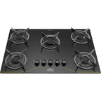 Cooktop Realce 5 Bocas Vidro 6mm Acendimento Automático Elegância e Desempenho Preto