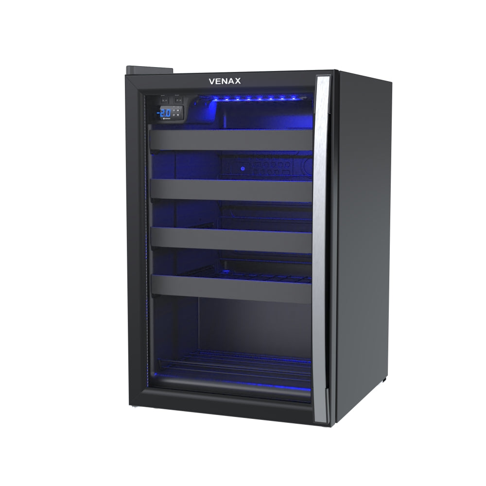 Adega e Champanheira Venax 100l Preto Porta Invertida 127v