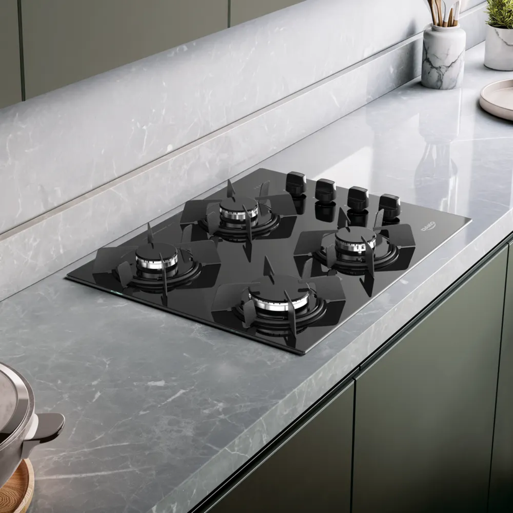 Cooktop 4 Bocas a Gás Dako Pratiko Preto