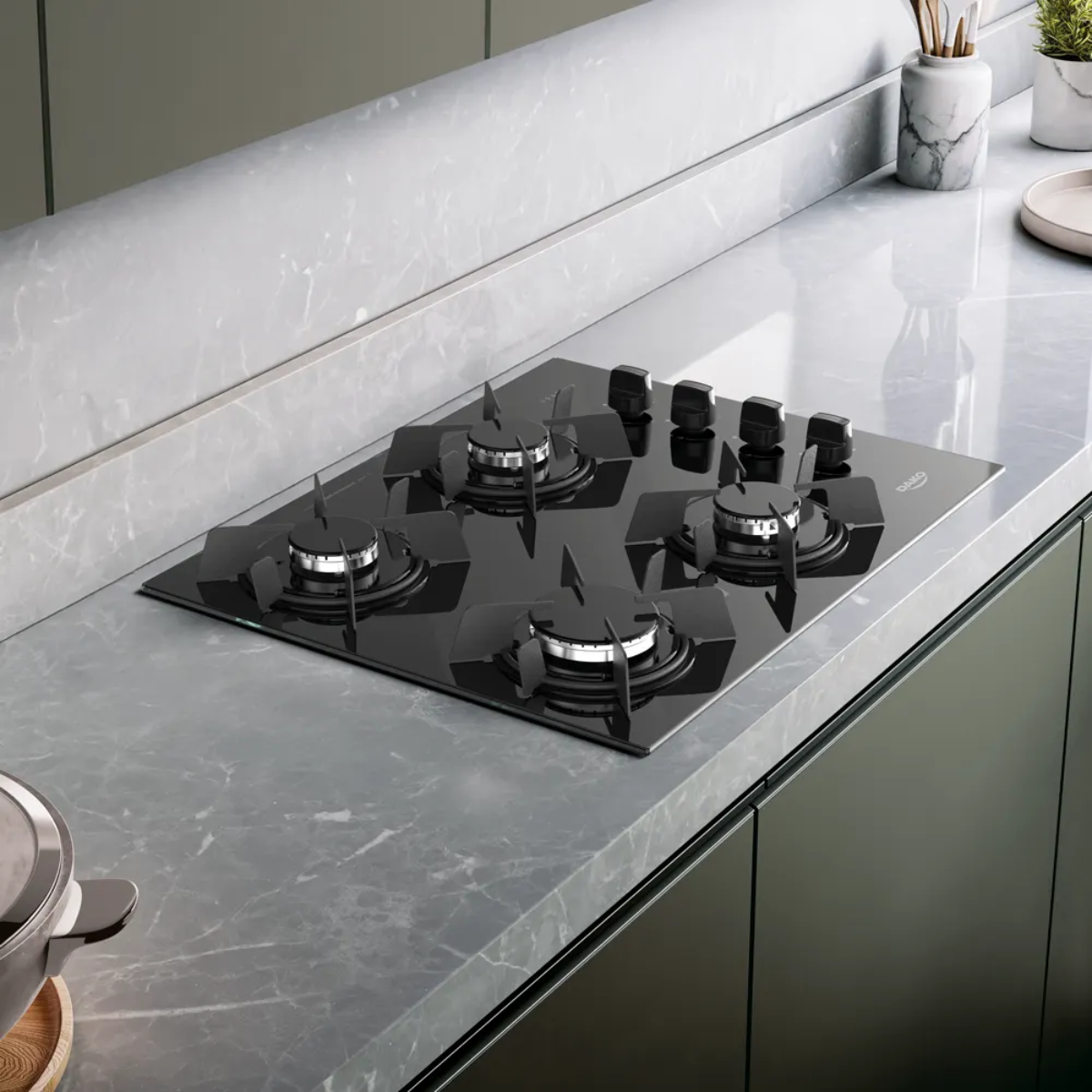 Cooktop 4 Bocas a Gás Dako Pratiko Preto