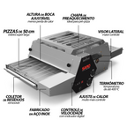 Assador em Esteira Para Pizzas de 50cm Elétrico 220v Saro
