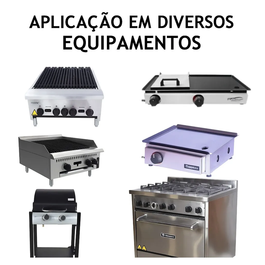 Botão Fogão Industrial Char Broiler Chapeira Venâncio Preto