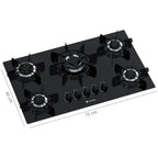 Cooktop 5 Bocas Venax Sognare Tripla Chama Preto Gás GLP