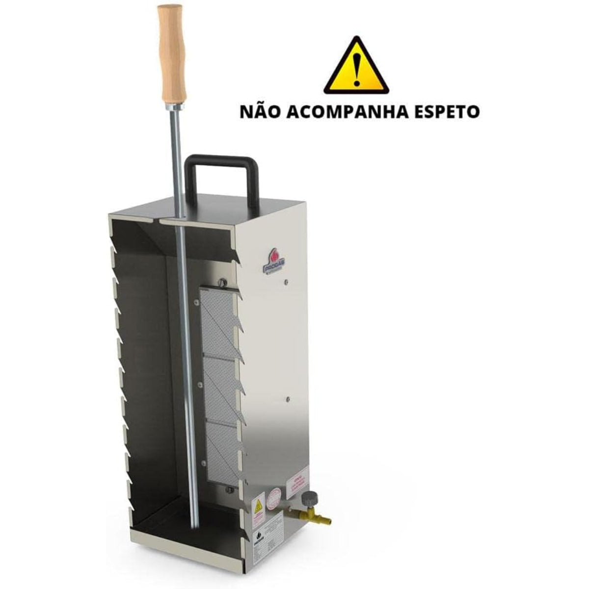 Churrasqueira para Espetinho a Gás Progás Compacta Churrasquito em Inox - PR-199G